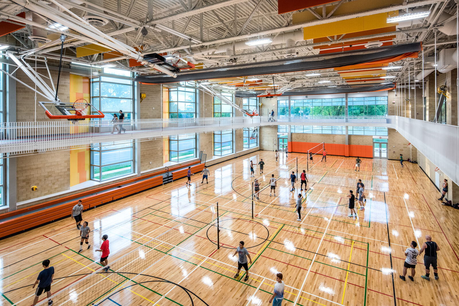 basketball gym at wheaton library and community center