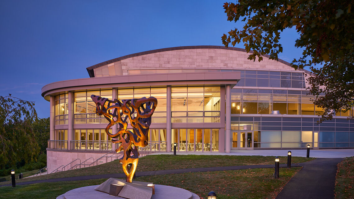 exterior of music center at strathmore with sculpture